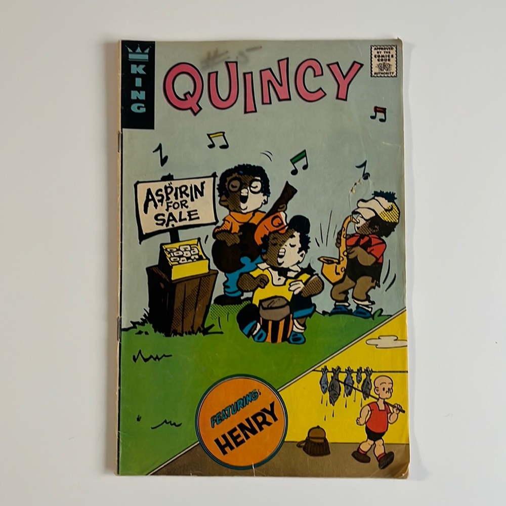 Vintage Quincy R-05 Featuring Henry Aspirin For Sale 1973 King Comics UC